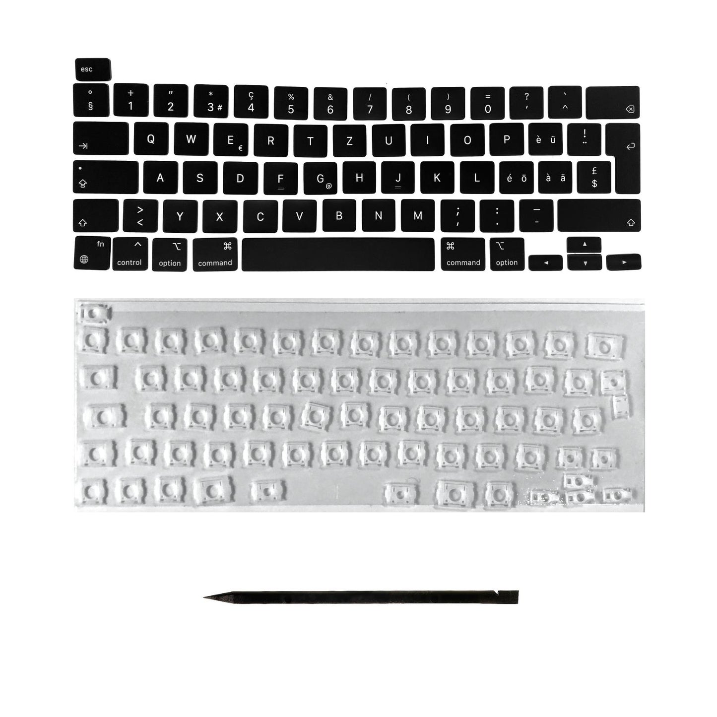 Ersatztasten & Scharniere für MacBook Pro/Air Tastatur Schweizer Layout