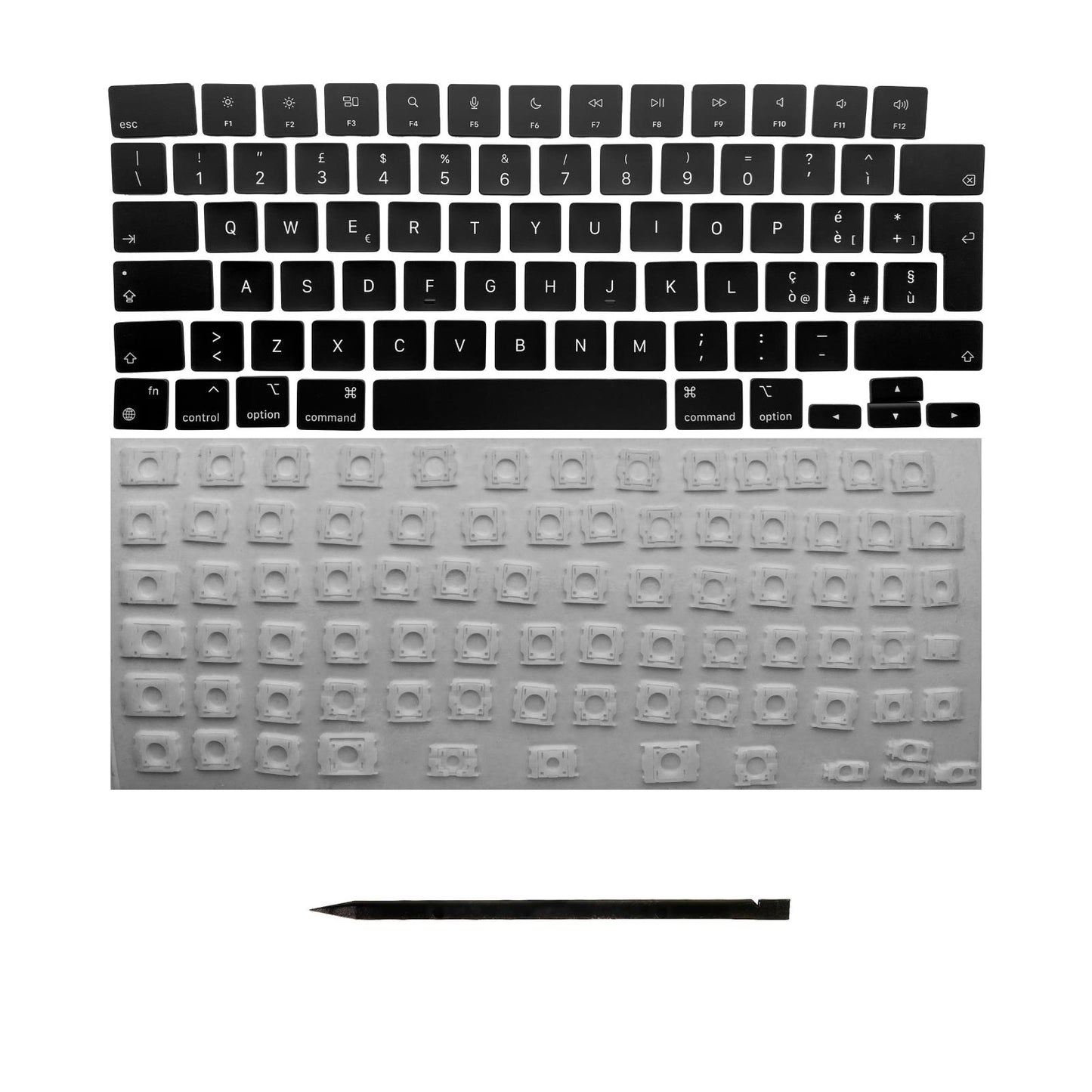 Keys & Clips for MacBook Pro/Air Keyboard Italien Layout ISO