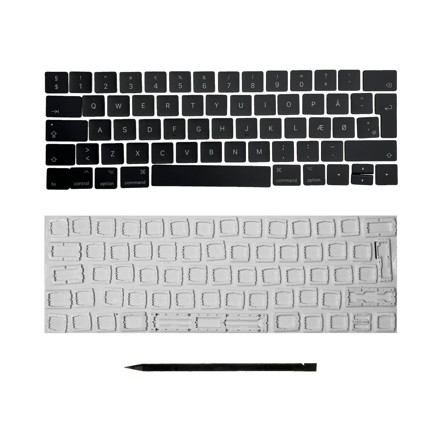 Ersatztasten & Scharniere für MacBook Pro/Air Tastatur Dänisches Layout ISO