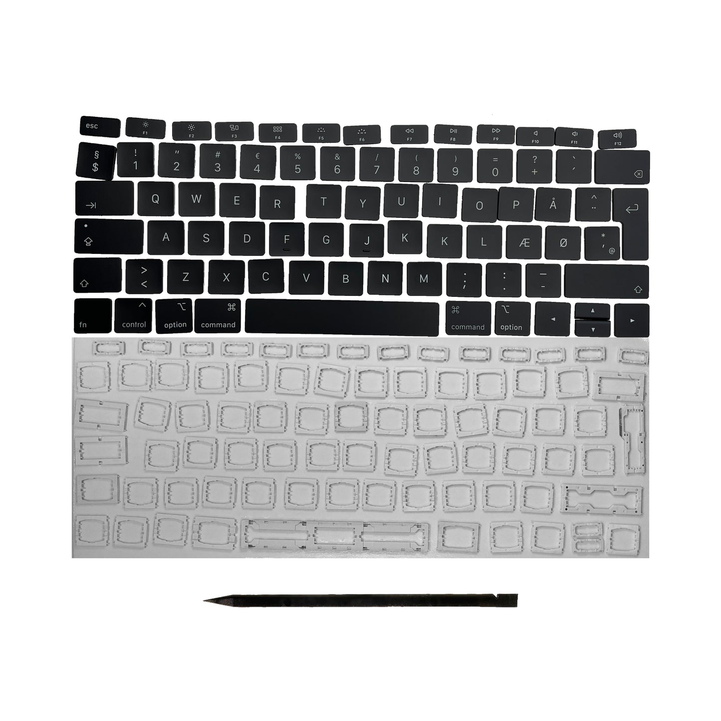 Ersatztasten & Scharniere für MacBook Pro/Air Tastatur Dänisches Layout ISO