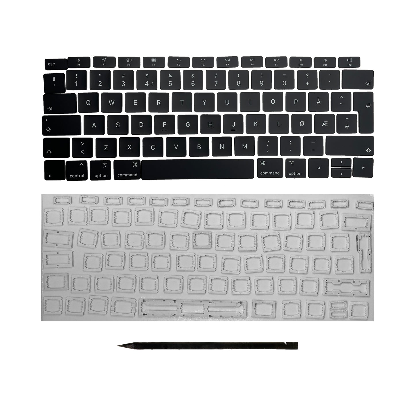 Ersatztasten & Scharniere für MacBook Pro/Air Tastatur Norwegisches Layout ISO