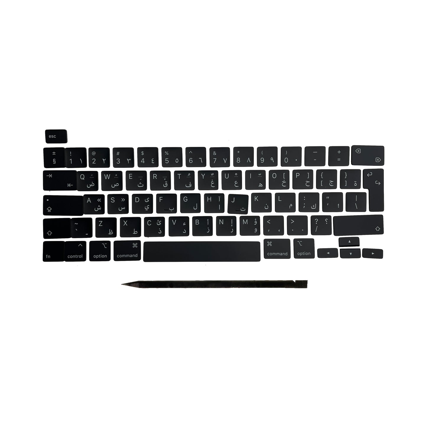 Keys & Clips for MacBook Pro/Air Keyboard Arabic Layout ISO
