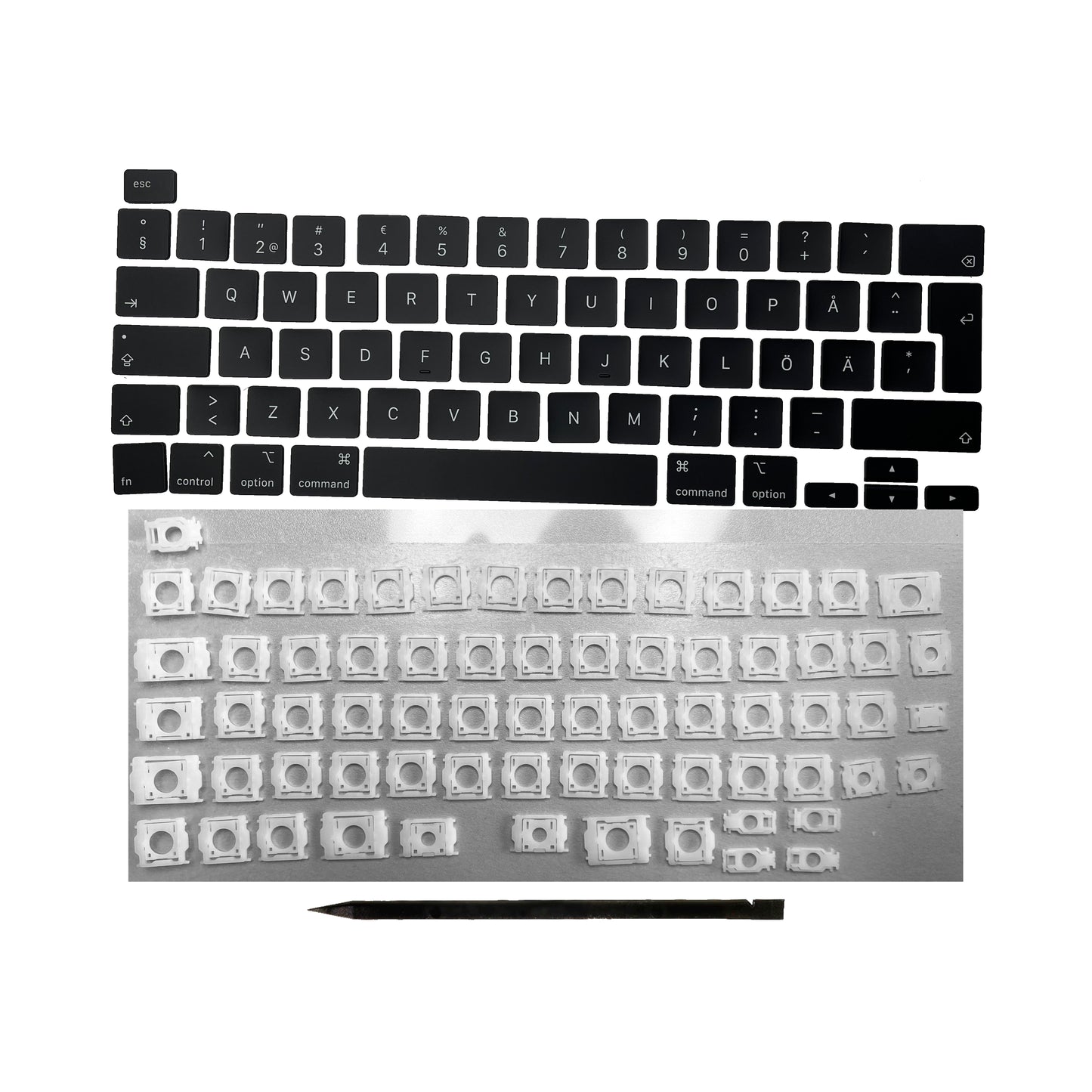 Ersatztasten & Scharniere für MacBook Pro/Air Tastatur Schwedisches Layout ISO