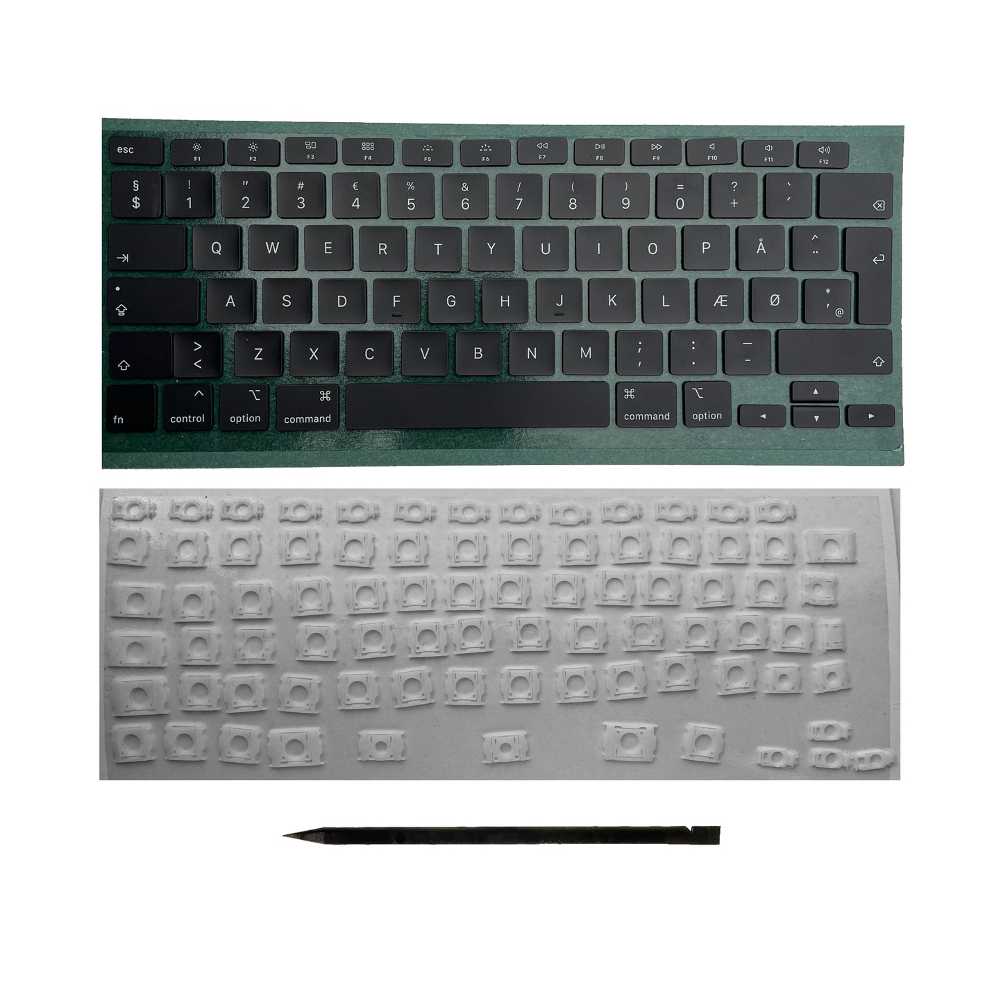 Ersatztasten & Scharniere für MacBook Pro/Air Tastatur Dänisches Layout ISO