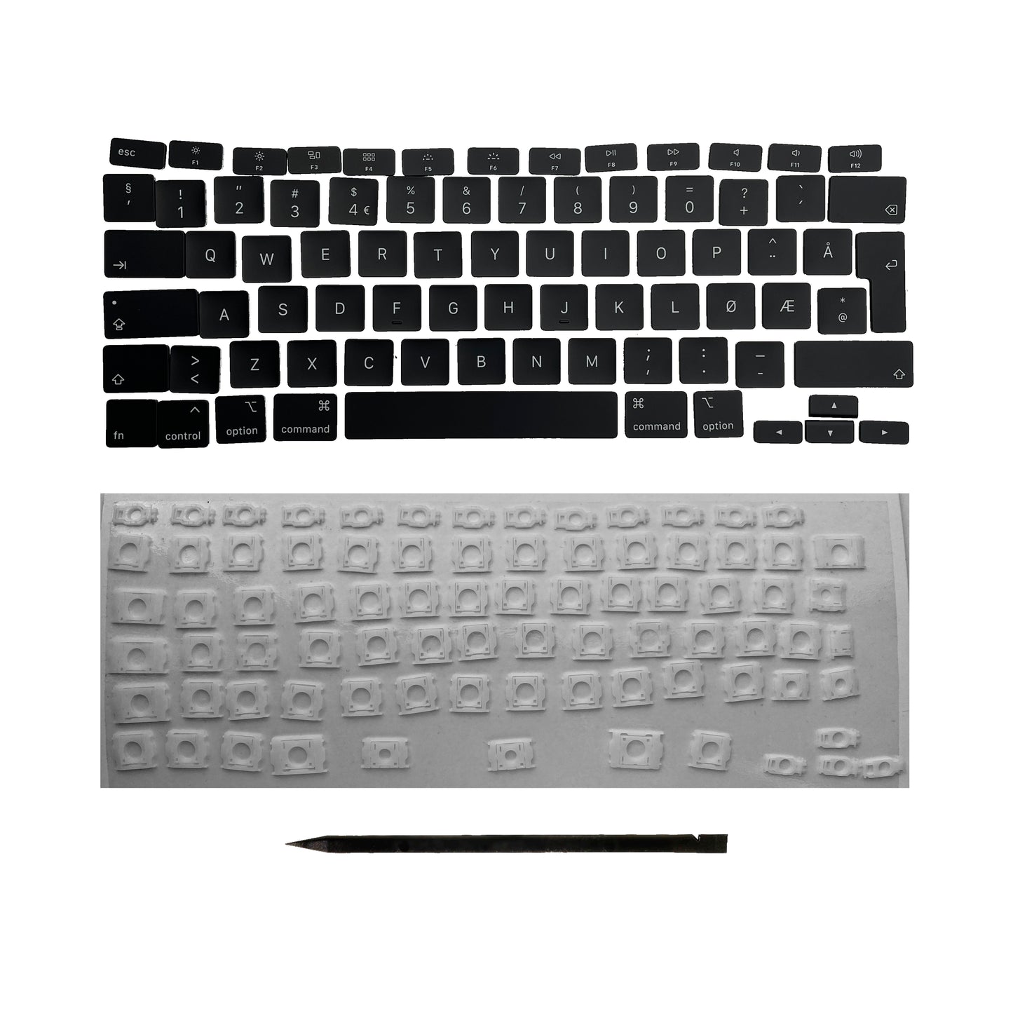 Ersatztasten & Scharniere für MacBook Pro/Air Tastatur Norwegisches Layout ISO