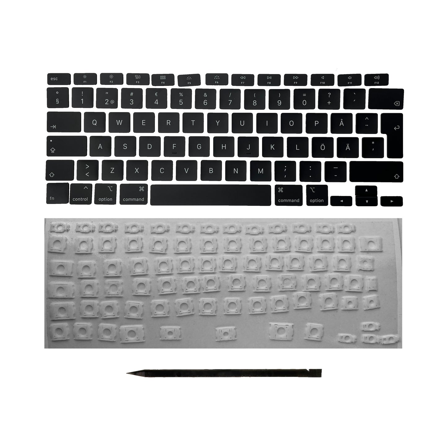 Ersatztasten & Scharniere für MacBook Pro/Air Tastatur Schwedisches Layout ISO