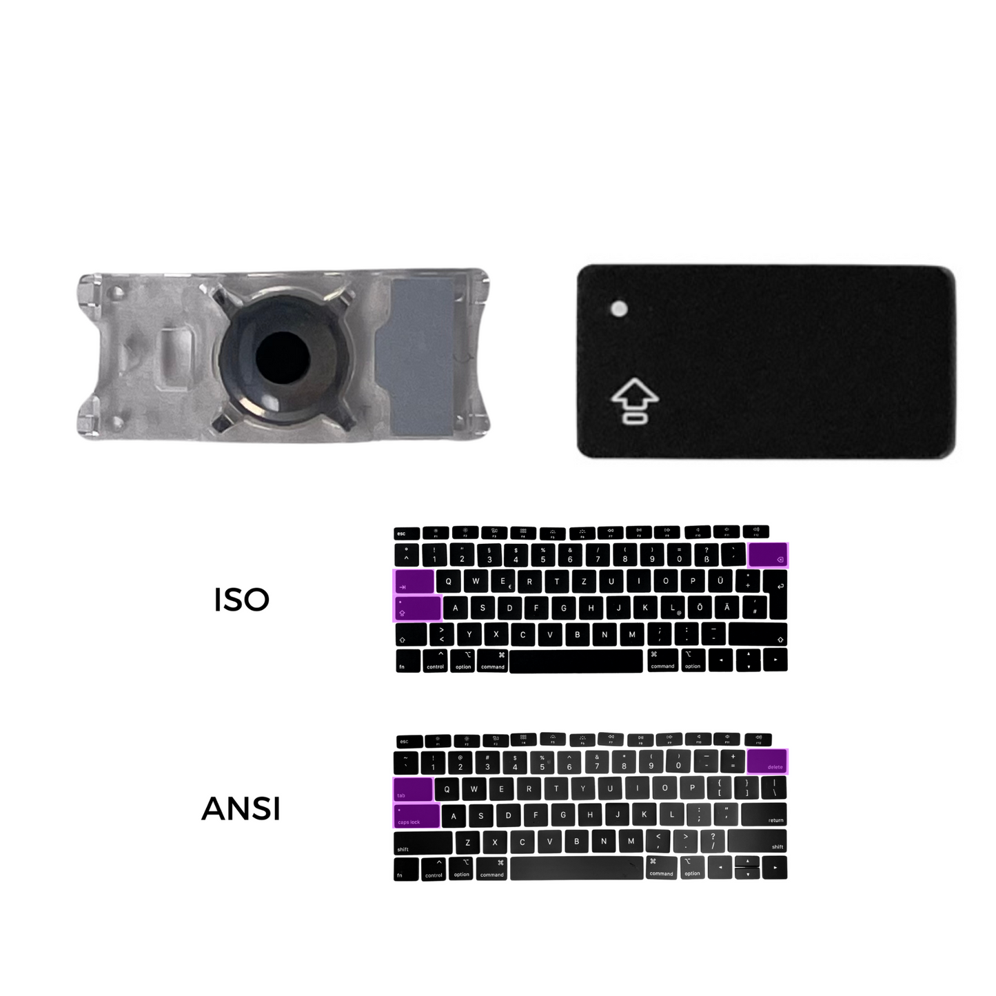 Durchsichtiger Unterbau für MacBook 2016-2020 Tasten