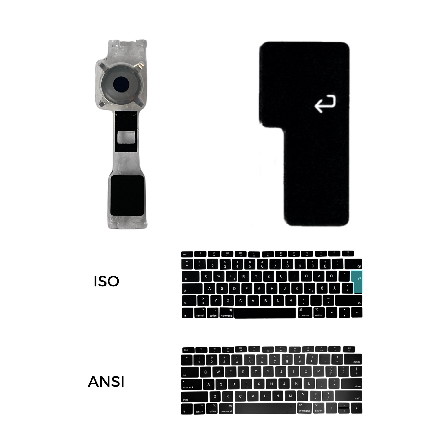 Durchsichtiger Unterbau für MacBook 2016-2020 Tasten