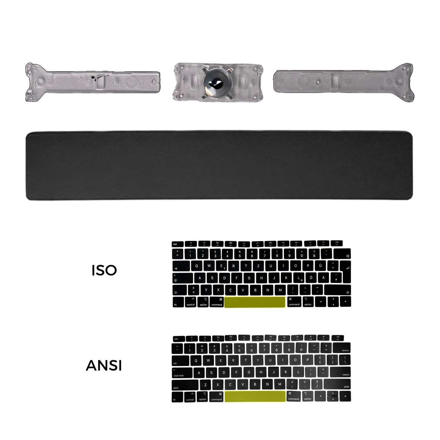 Durchsichtiger Unterbau für MacBook 2016-2020 Tasten