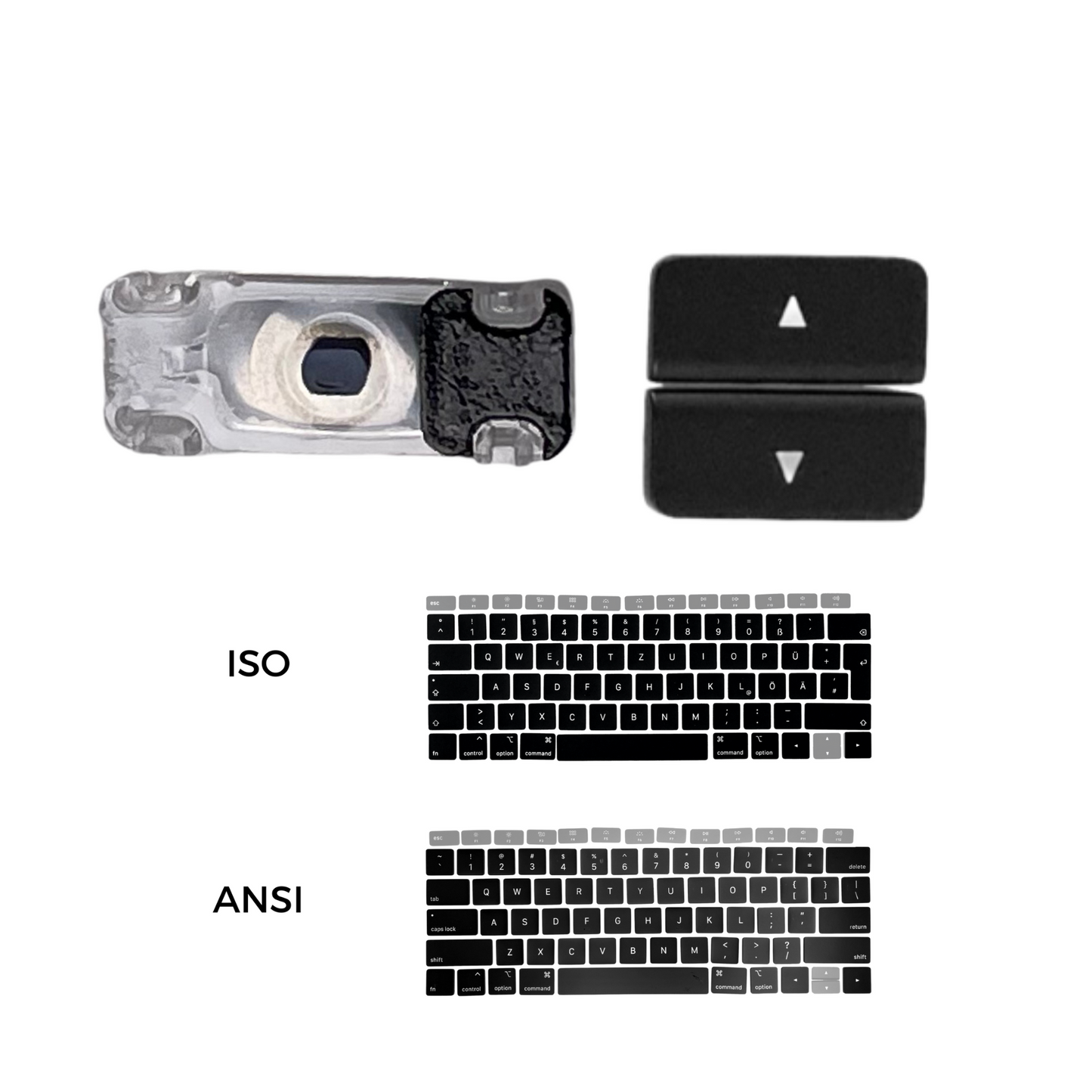 Durchsichtiger Unterbau für MacBook 2016-2020 Tasten