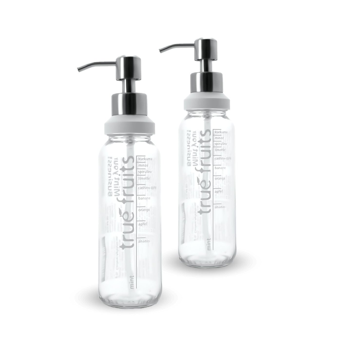 Seifenspender Aufsatz für 250ml True Fruits Flasche schwarz Edelstahl Upcycling