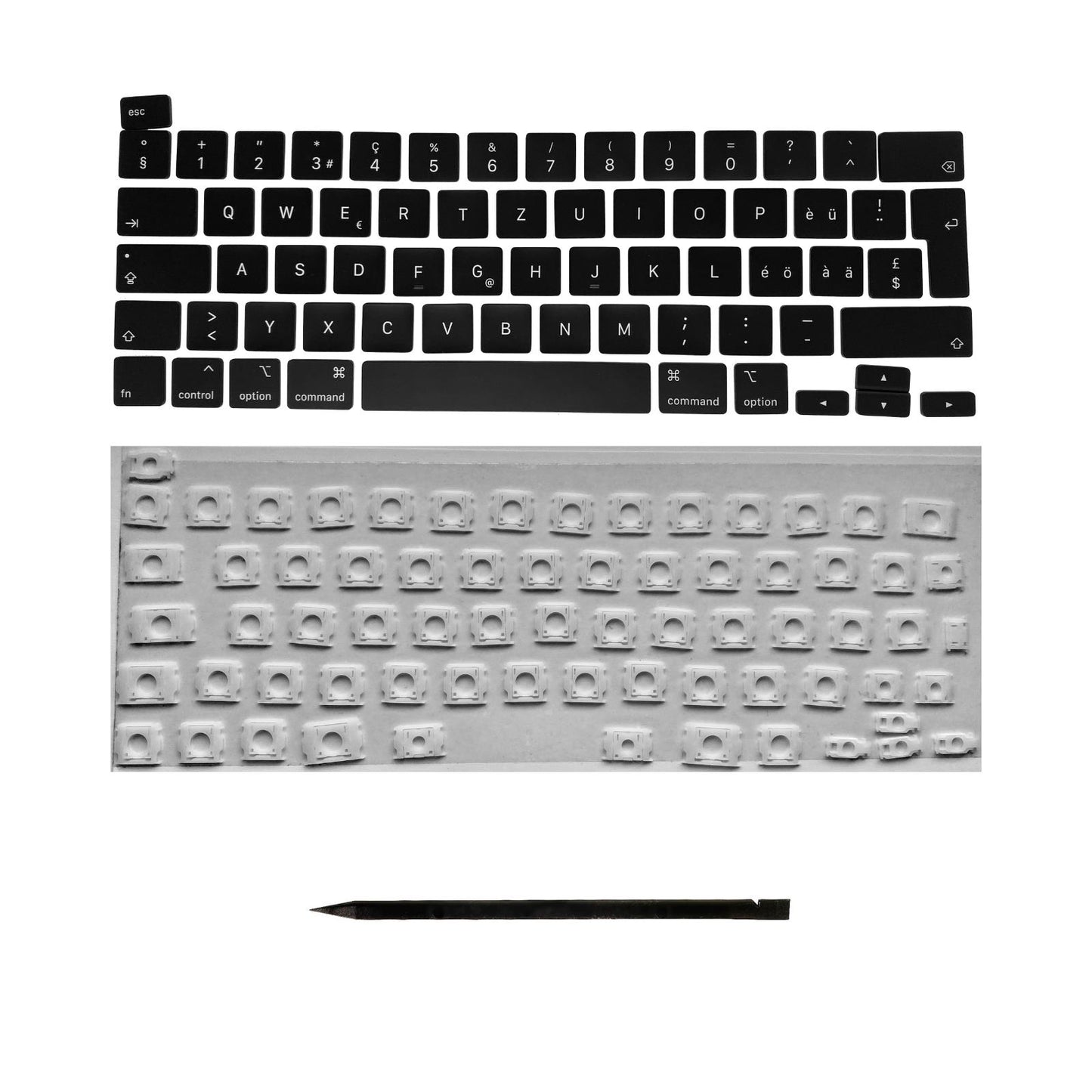 Ersatztasten & Scharniere für MacBook Pro/Air Tastatur Schweizer Layout