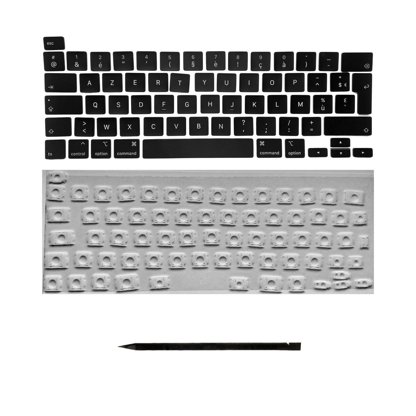 Keys & Clips for MacBook Pro/Air Keyboard French Layout ISO