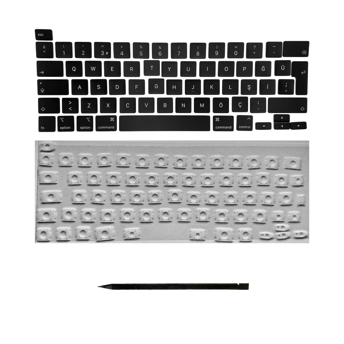 Ersatztasten & Scharniere für MacBook Pro/Air Tastatur Türkisches Layout ISO