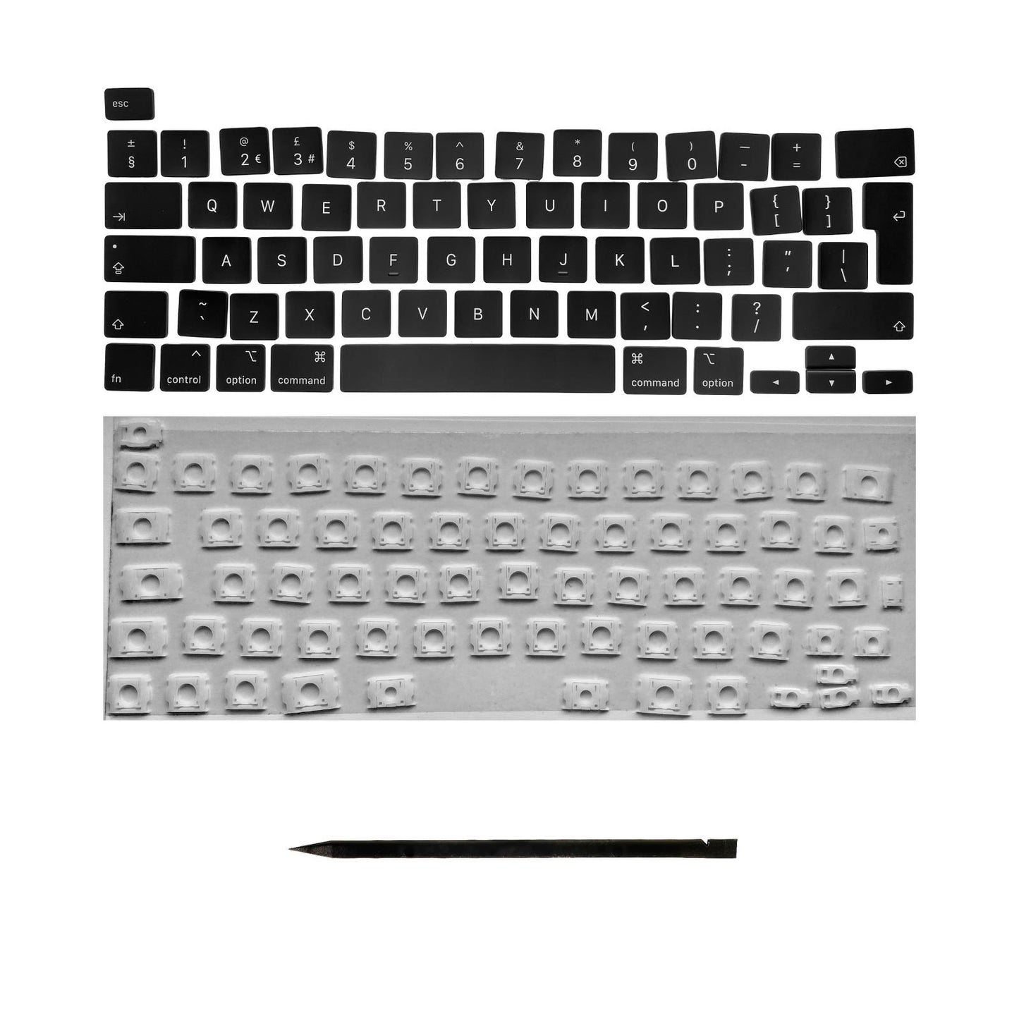 Keys & Clips for MacBook Pro/Air Keyboard UK-English Layout ISO