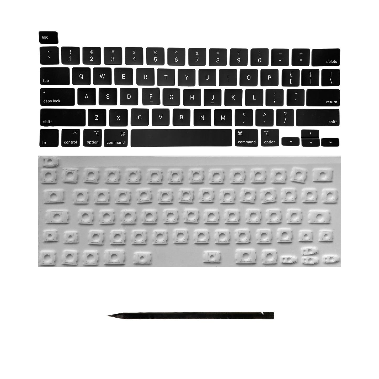 Keys & Clips for MacBook Pro/Air Keyboard US-English Layout ANSI