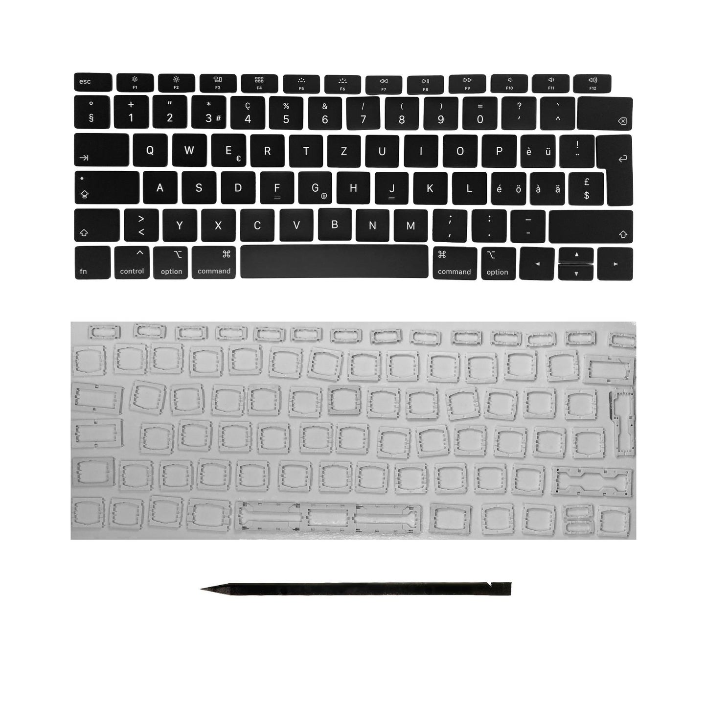 Ersatztasten & Scharniere für MacBook Pro/Air Tastatur Schweizer Layout