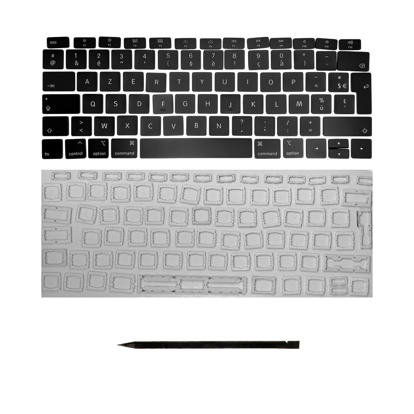 Keys & Clips for MacBook Pro/Air Keyboard French Layout ISO