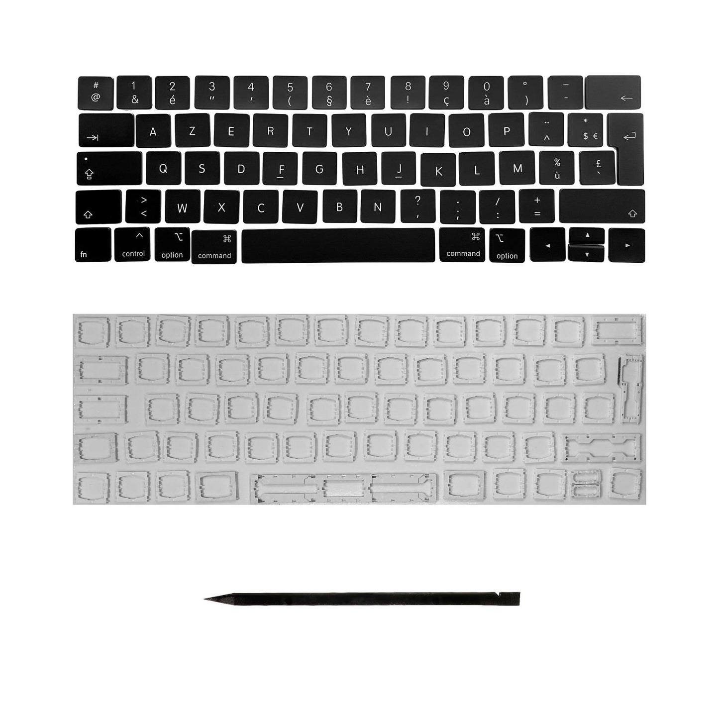 Keys & Clips for MacBook Pro/Air Keyboard French Layout ISO