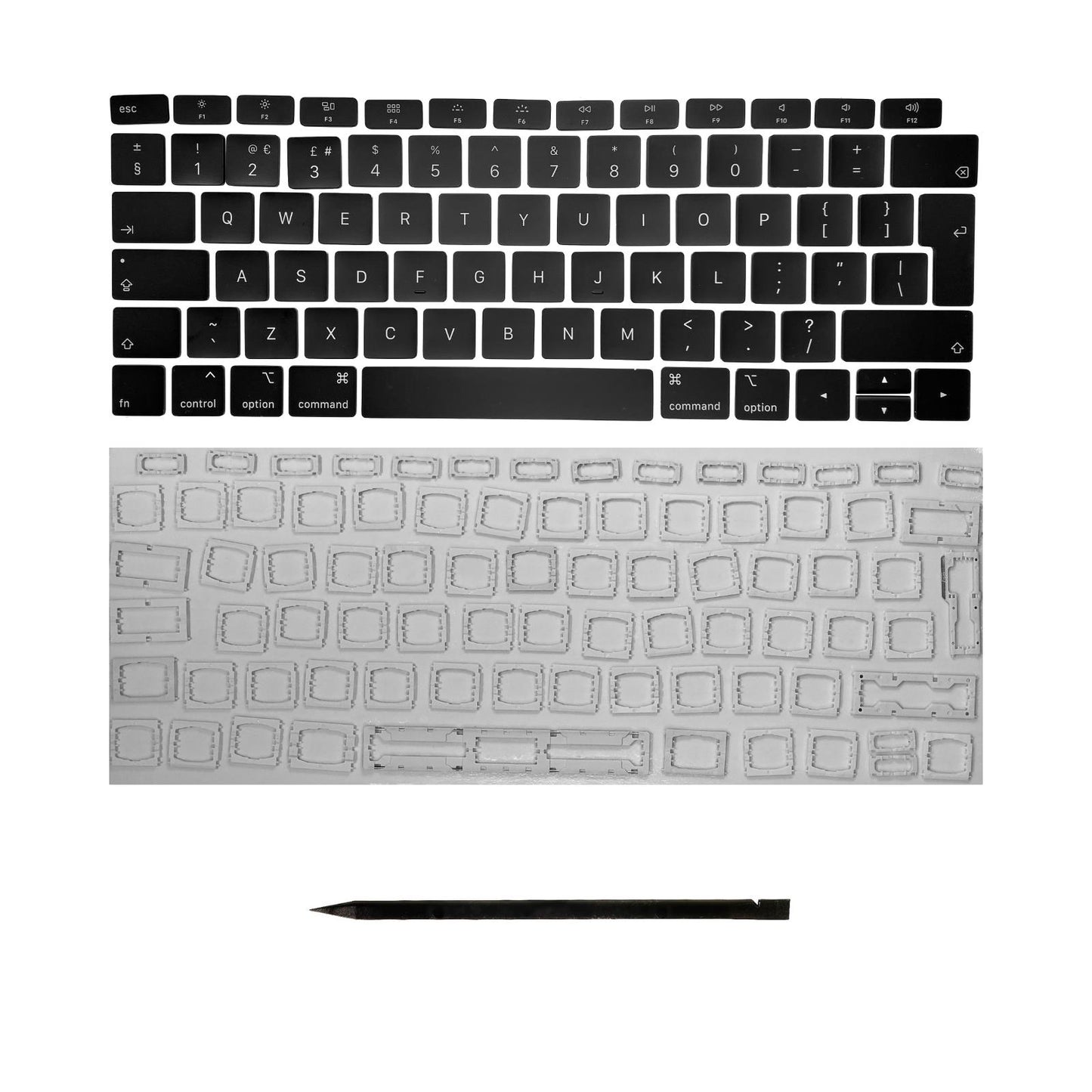 Keys & Clips for MacBook Pro/Air Keyboard UK-English Layout ISO