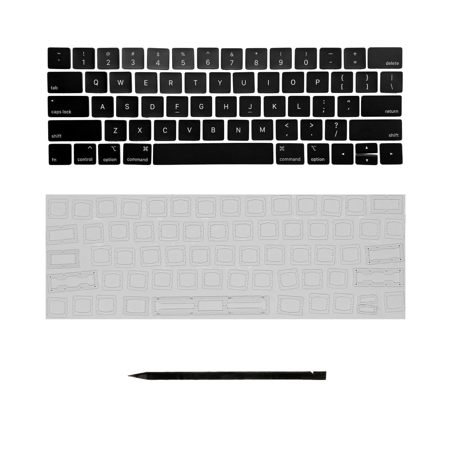 Keys & Clips for MacBook Pro/Air Keyboard US-English Layout ANSI