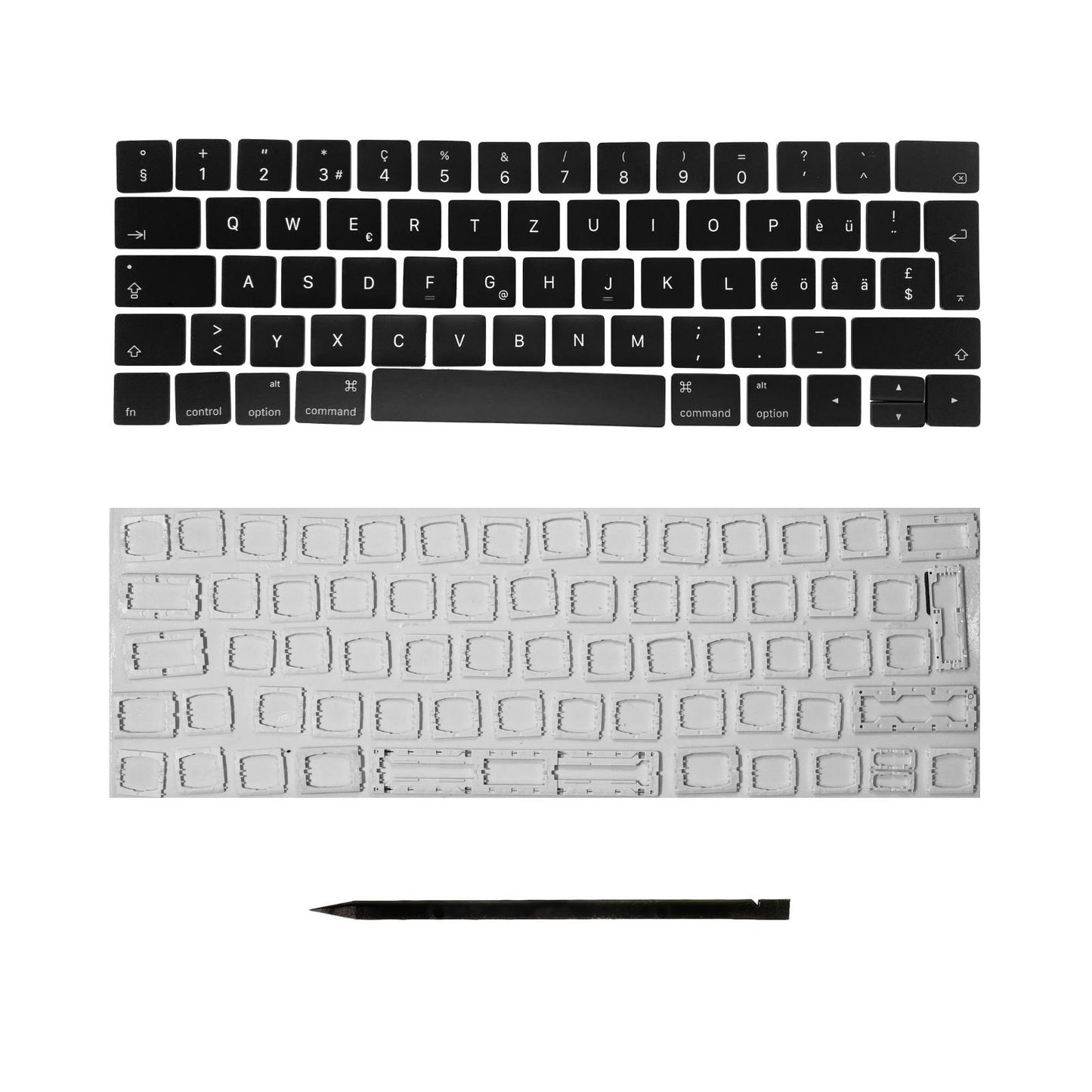 Ersatztasten & Scharniere für MacBook Pro/Air Tastatur Schweizer Layout