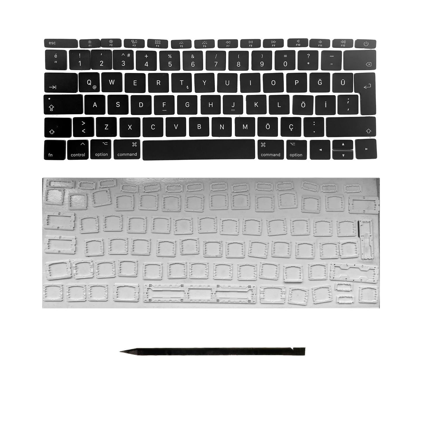Ersatztasten & Scharniere für MacBook Pro/Air Tastatur Türkisches Layout ISO