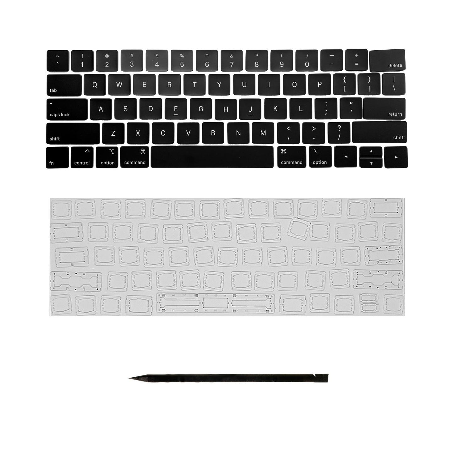 Keys & Clips for MacBook Pro/Air Keyboard US-English Layout ANSI