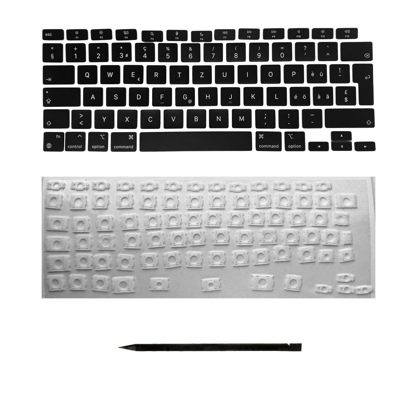 Ersatztasten & Scharniere für MacBook Pro/Air Tastatur Schweizer Layout