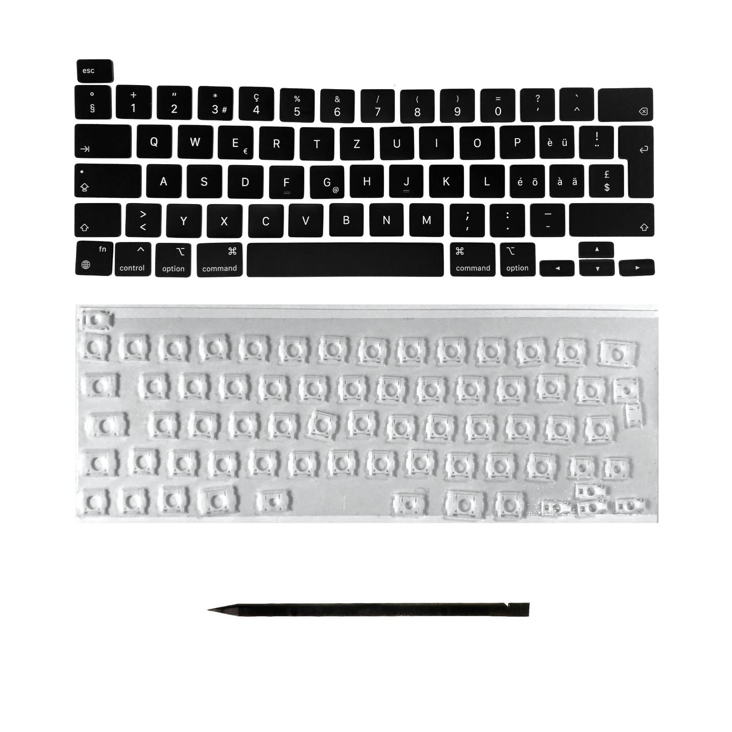 Ersatztasten & Scharniere für MacBook Pro/Air Tastatur Schweizer Layout