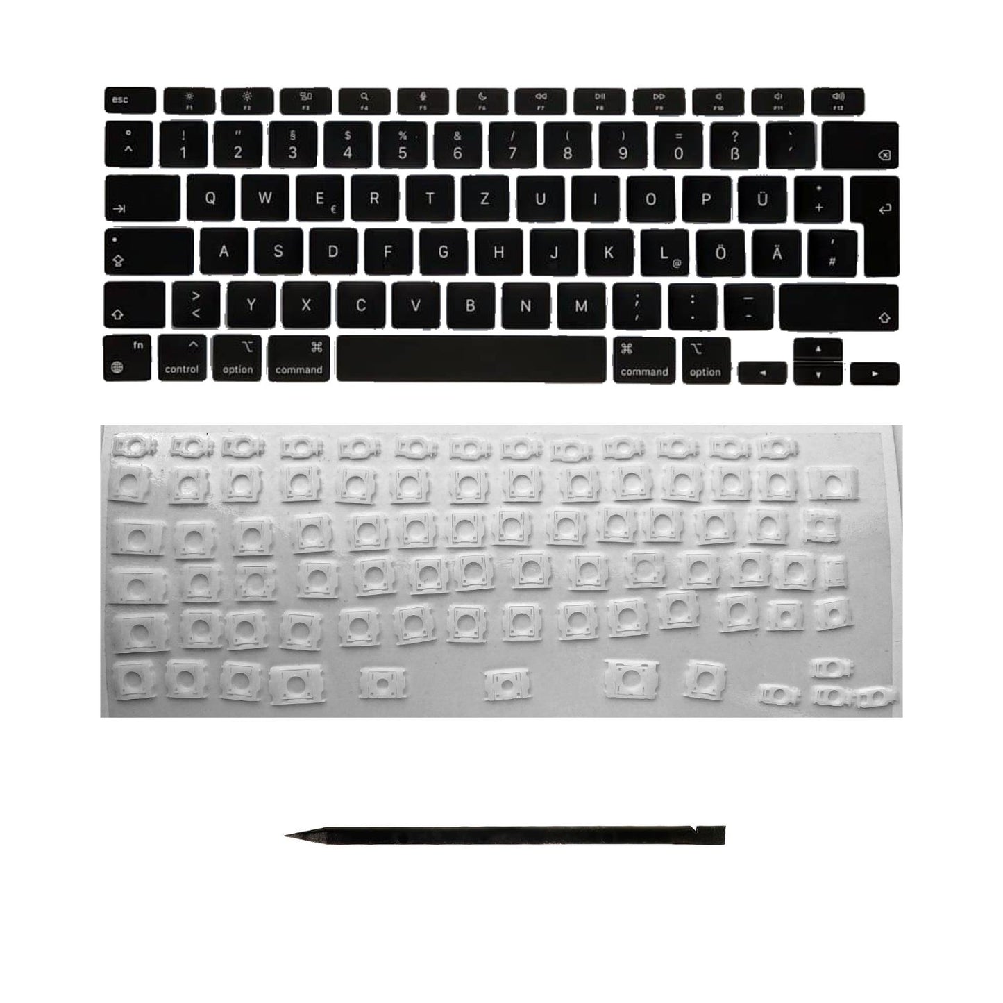 Ersatztasten & Scharniere für MacBook Pro/Air Tastatur Deutsches Layout ISO