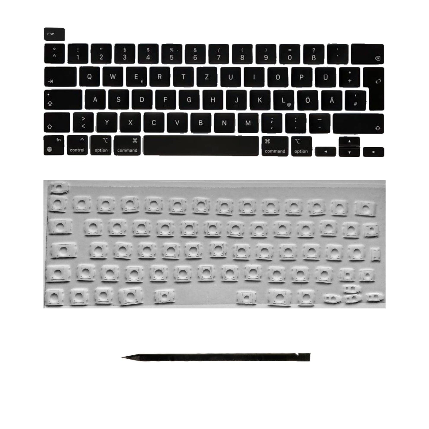 Ersatztasten & Scharniere für MacBook Pro/Air Tastatur Deutsches Layout ISO