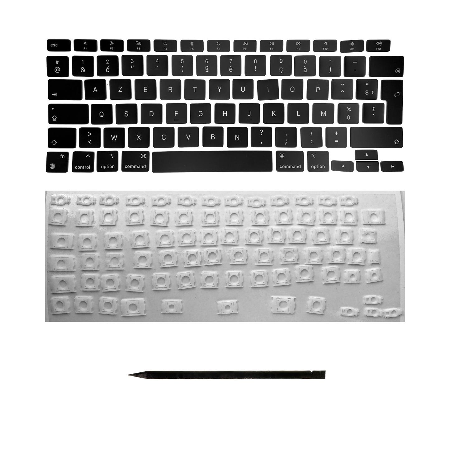 Keys & Clips for MacBook Pro/Air Keyboard French Layout ISO