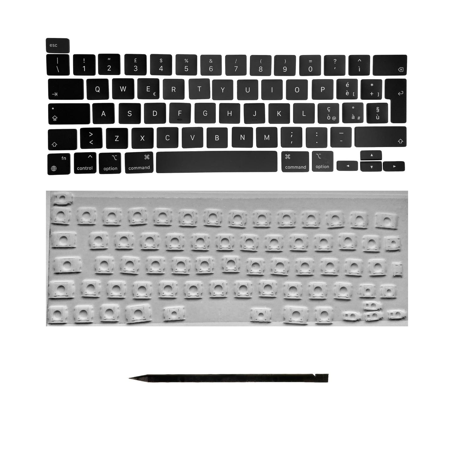 Keys & Clips for MacBook Pro/Air Keyboard Italien Layout ISO