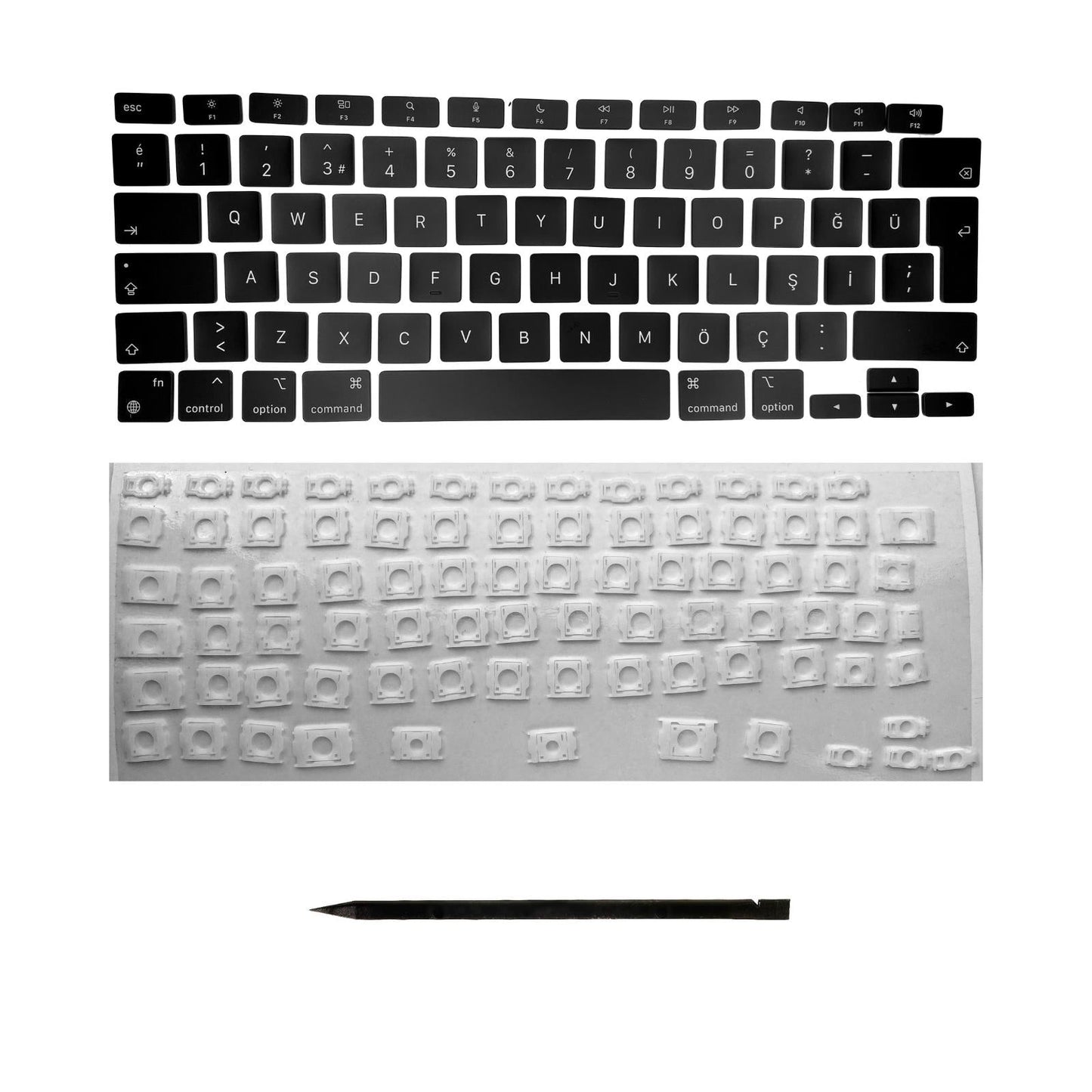 Ersatztasten & Scharniere für MacBook Pro/Air Tastatur Türkisches Layout ISO
