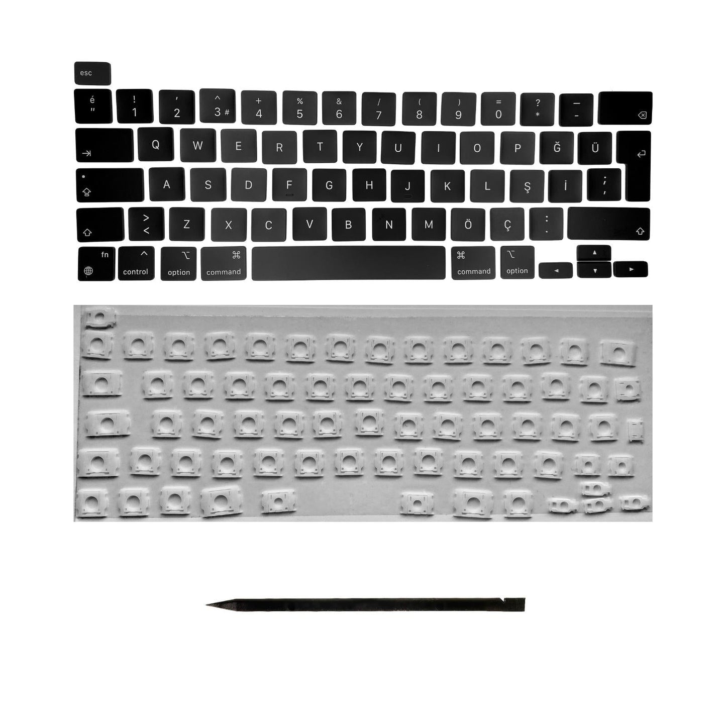 Ersatztasten & Scharniere für MacBook Pro/Air Tastatur Türkisches Layout ISO