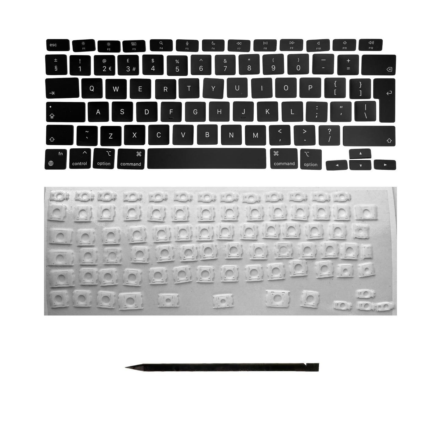 Keys & Clips for MacBook Pro/Air Keyboard UK-English Layout ISO