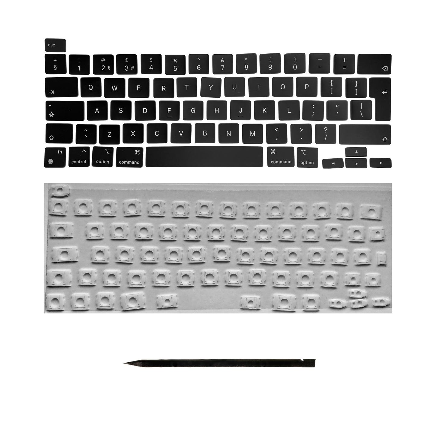 Keys & Clips for MacBook Pro/Air Keyboard UK-English Layout ISO