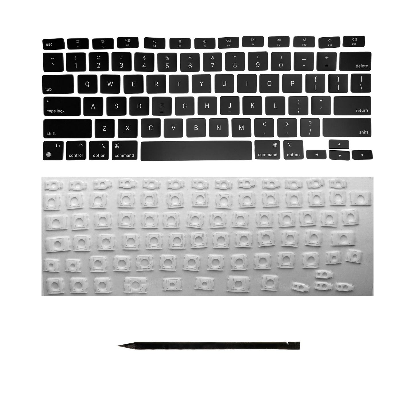 Keys & Clips for MacBook Pro/Air Keyboard US-English Layout ANSI