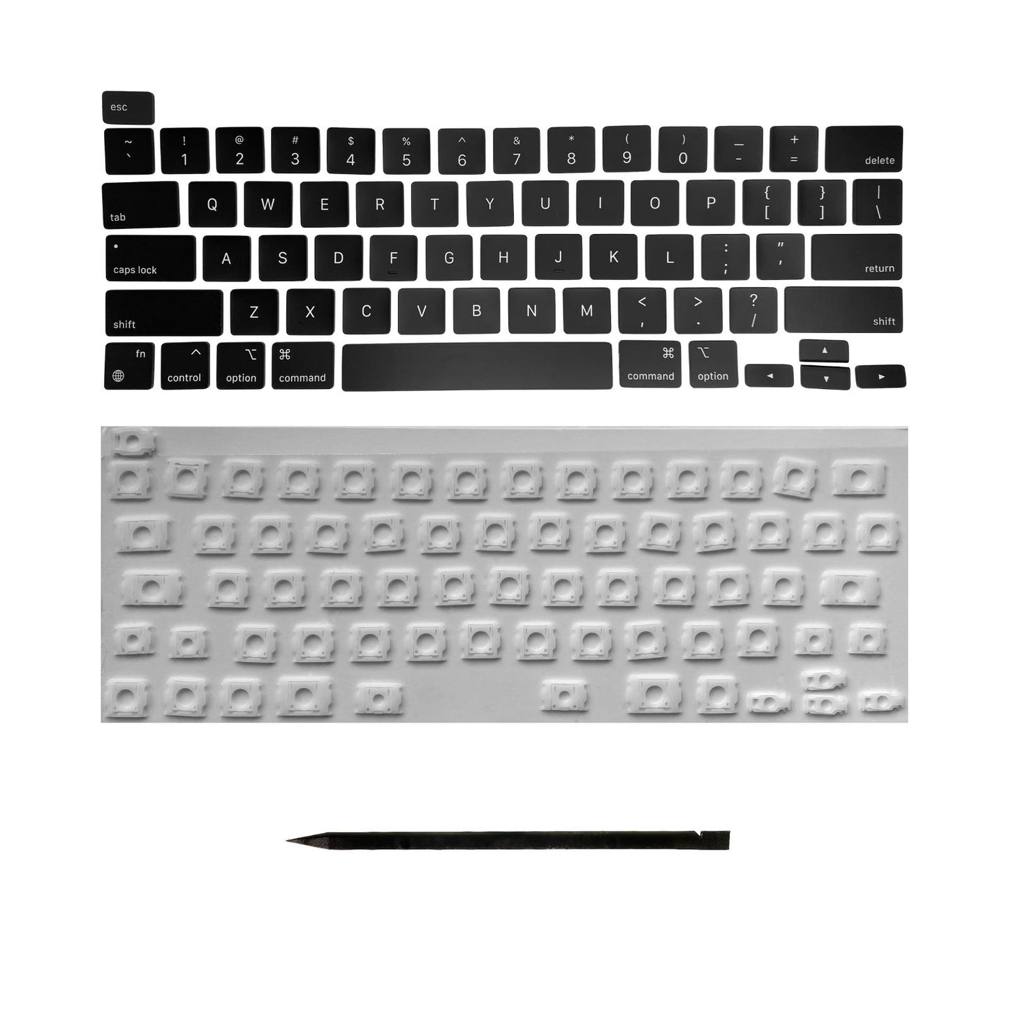 Keys & Clips for MacBook Pro/Air Keyboard US-English Layout ANSI