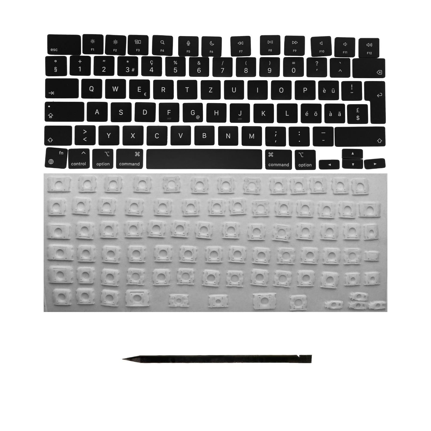 Ersatztasten & Scharniere für MacBook Pro/Air Tastatur Schweizer Layout