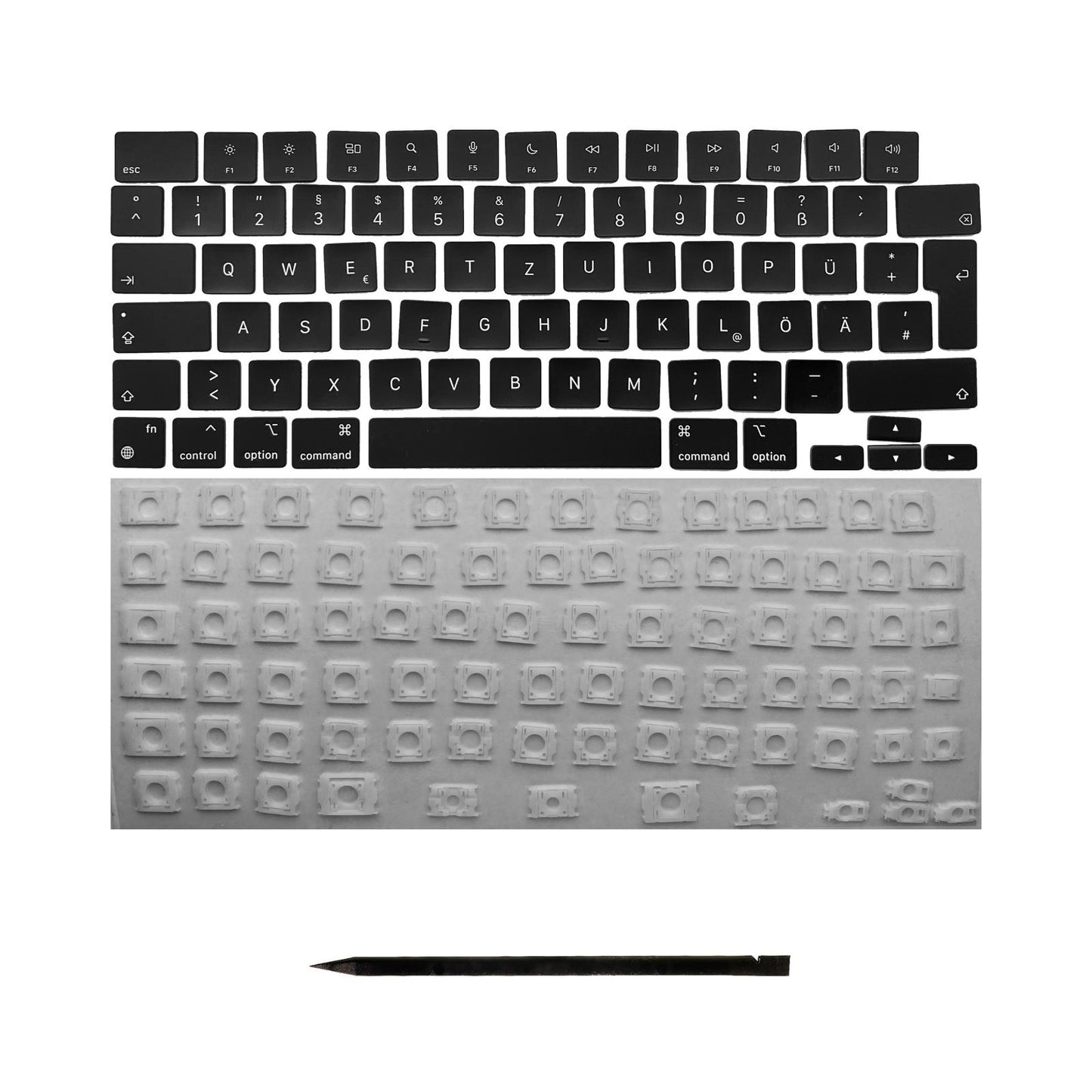 Keys & Clips for MacBook Pro/Air Keyboard German Layout ISO