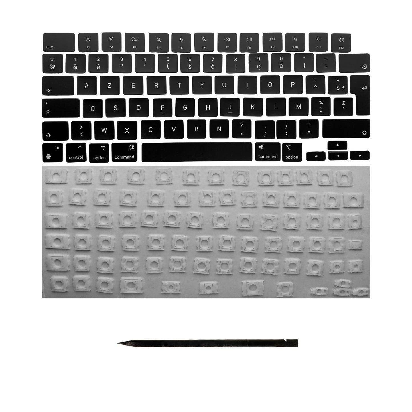 Keys & Clips for MacBook Pro/Air Keyboard French Layout ISO