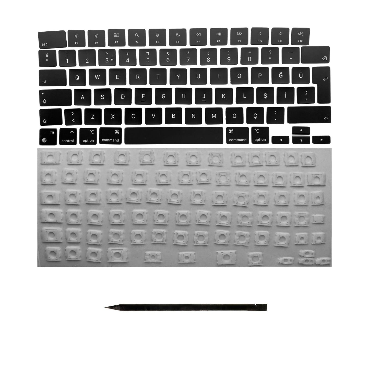 Ersatztasten & Scharniere für MacBook Pro/Air Tastatur Türkisches Layout ISO