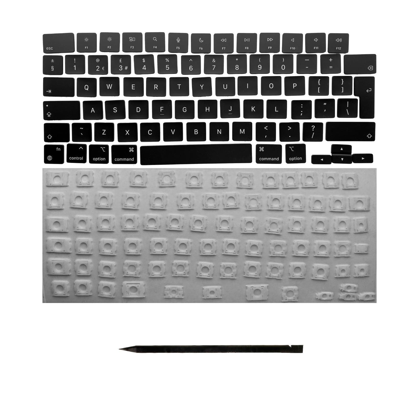 Keys & Clips for MacBook Pro/Air Keyboard UK-English Layout ISO