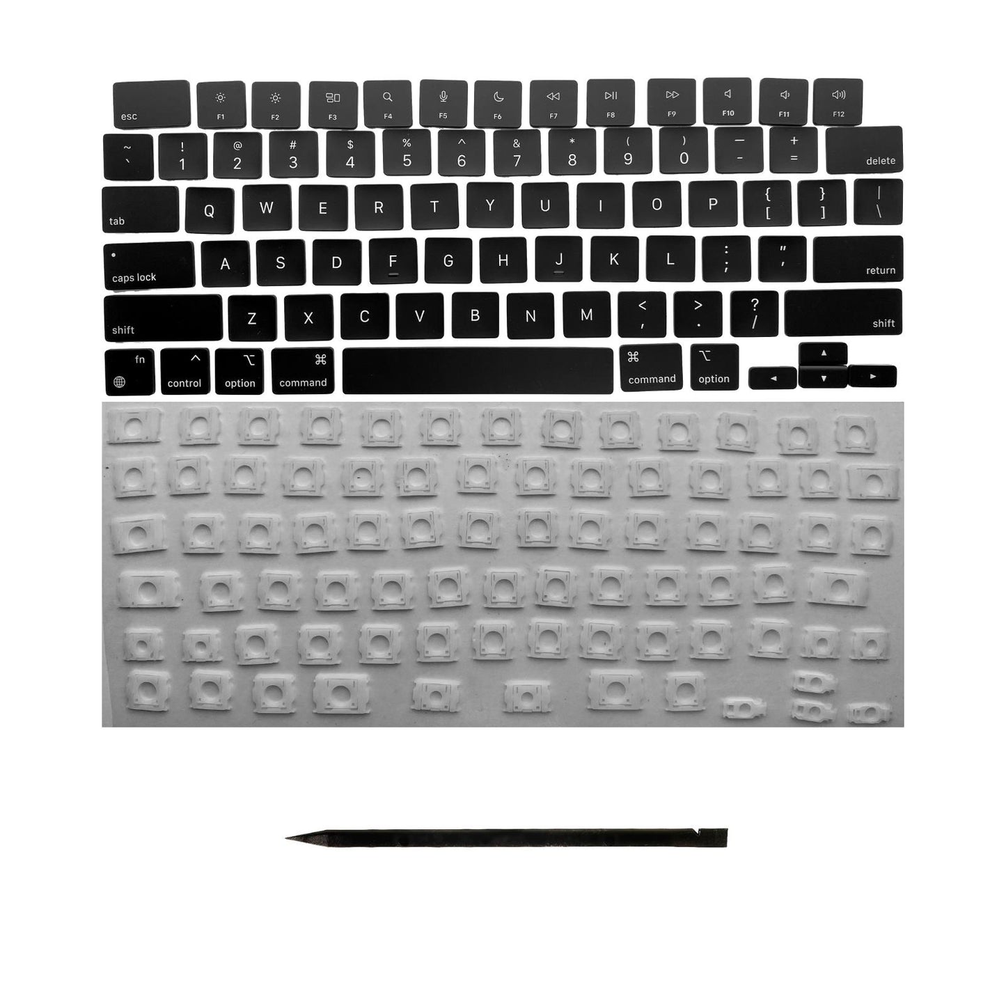 Keys & Clips for MacBook Pro/Air Keyboard US-English Layout ANSI