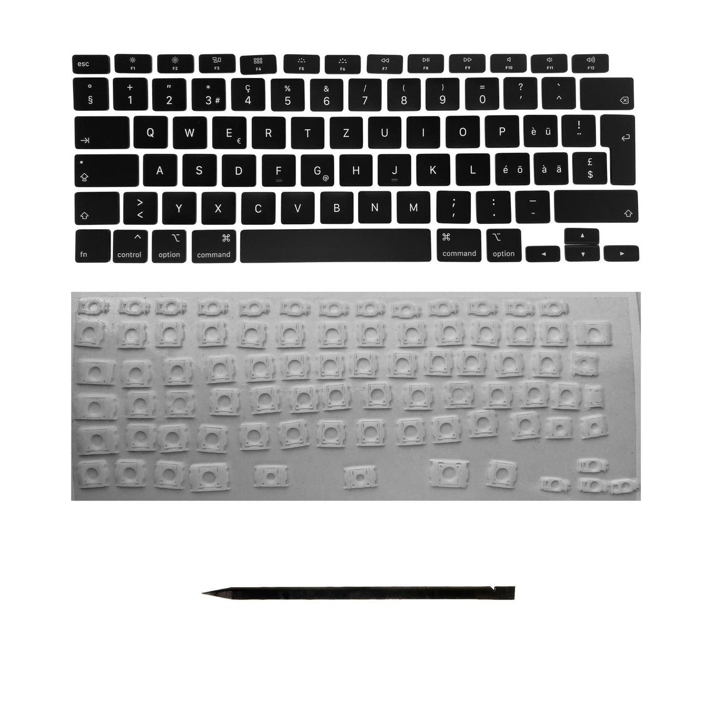 Ersatztasten & Scharniere für MacBook Pro/Air Tastatur Schweizer Layout