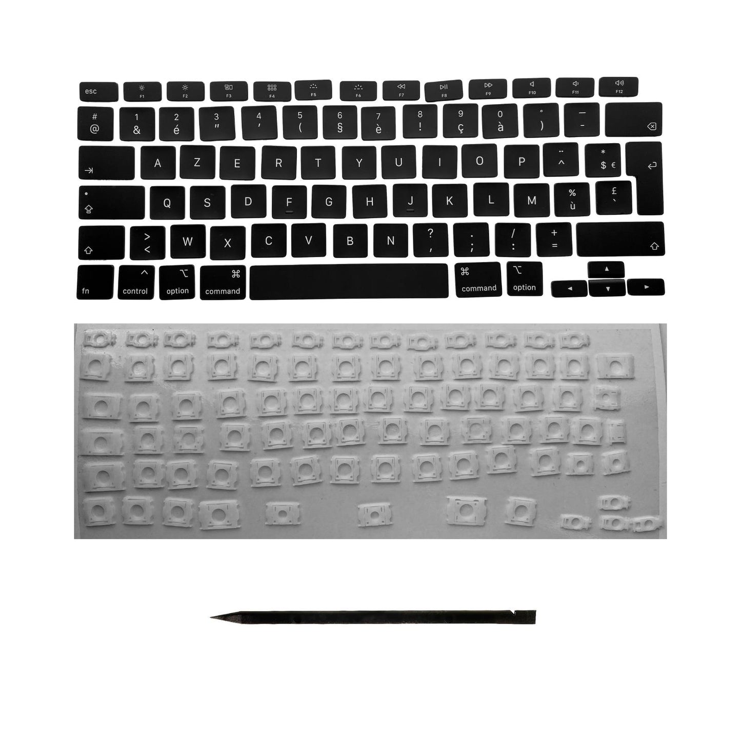 Keys & Clips for MacBook Pro/Air Keyboard French Layout ISO