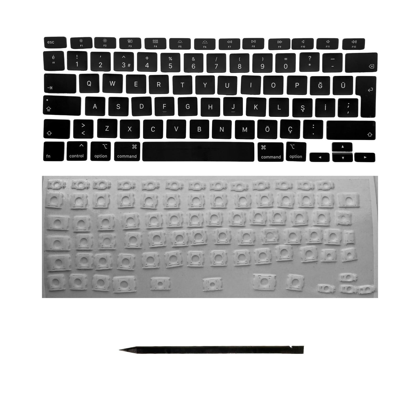 Ersatztasten & Scharniere für MacBook Pro/Air Tastatur Türkisches Layout ISO