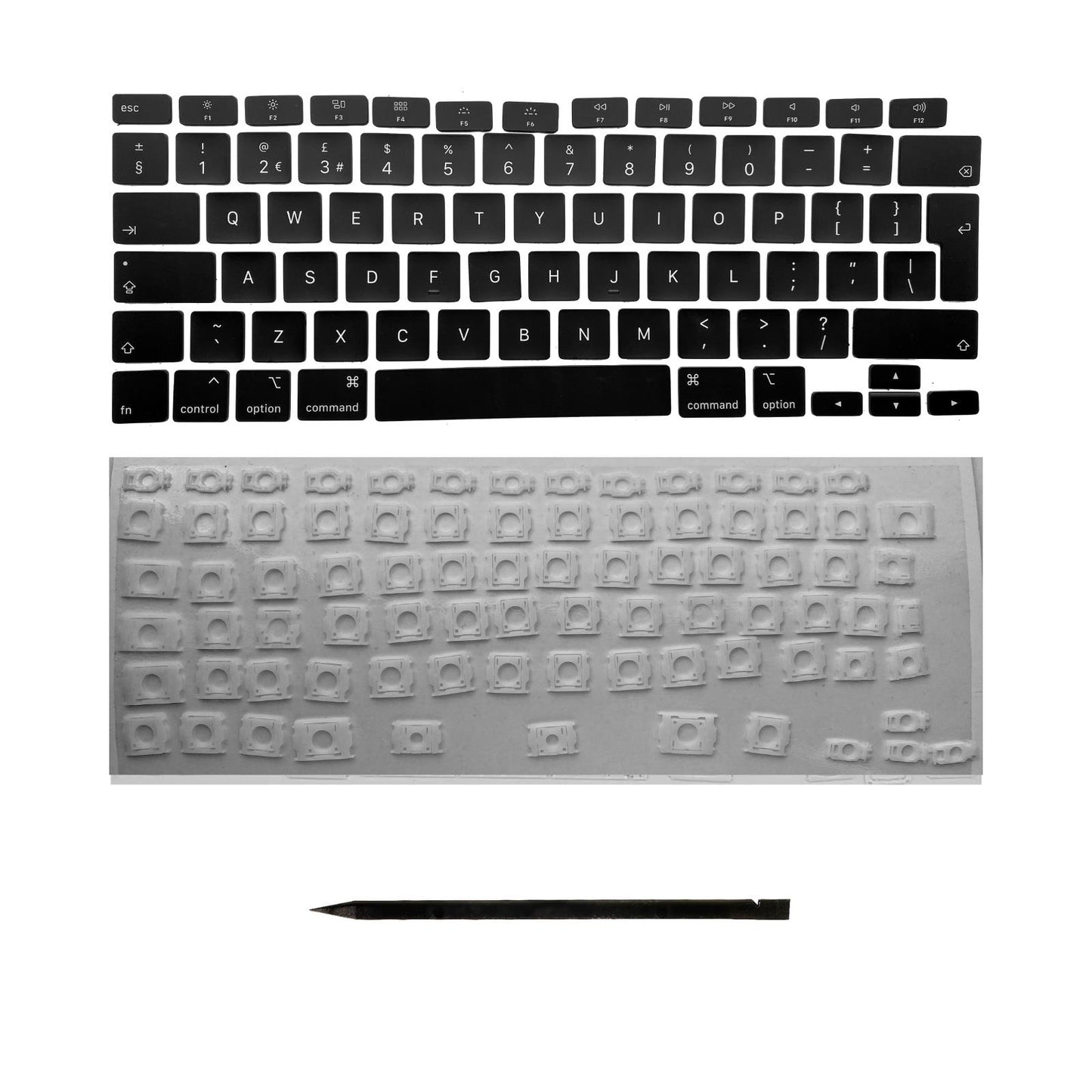 Keys & Clips for MacBook Pro/Air Keyboard UK-English Layout ISO